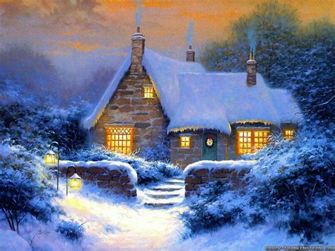 Cozy Winter Cottage Wallpapers Wallpaper Cave