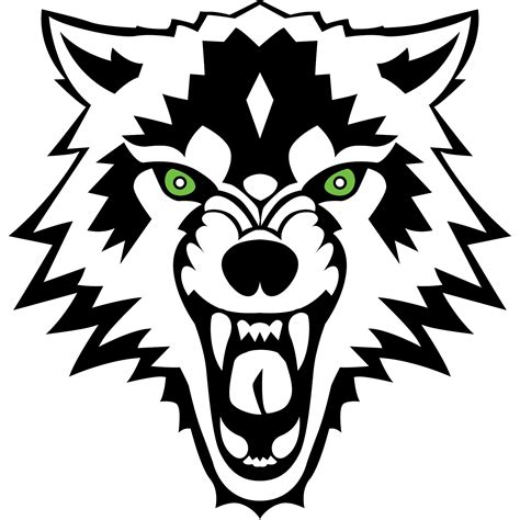 Black And White Wolves Logo Logodix