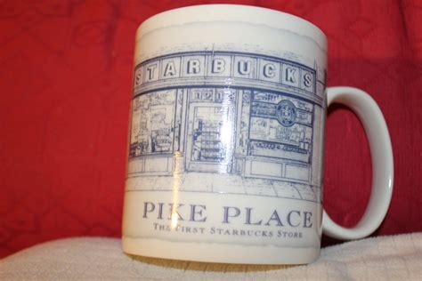 Starbucks Coffee Pike Place Blue Cream Mug Like New By 1866