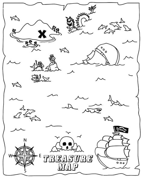 Treasure Map 6 Coloring Page Free Printable Coloring Pages For Kids
