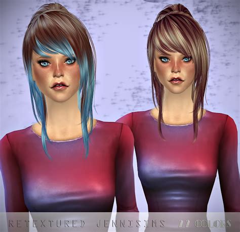 Jennisims Newsea Viola Hair Retexture Sims Hairstyle Sims 4