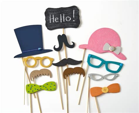 Colorful Diy Photo Booth Props