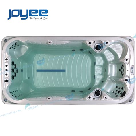 Joyee Fiberglass Acrylic Endless Swimming Pool Inground Balboa Hydro Swim Spa Pool China