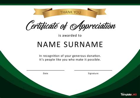 Certificate Of Appreciation Template Editable