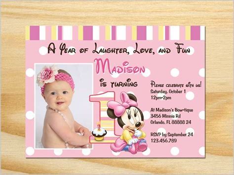 First Birthday Invitation Template Cards Design Templates