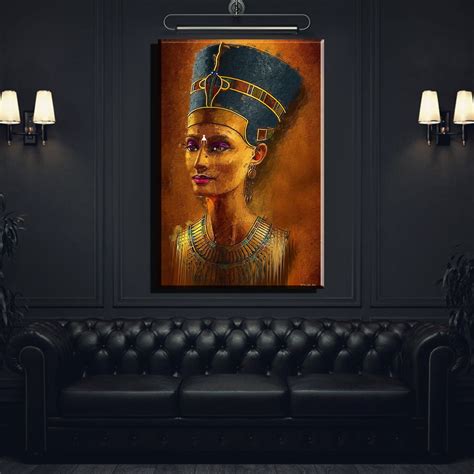 Queen Nefertiti Wall Art Arte Egipcio African Home Decor Black