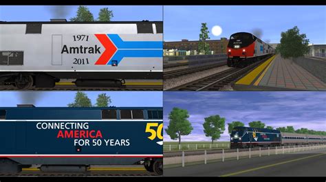 Trainz Amtrak Anniversary Units 40th And 50th Anniversary Units Youtube