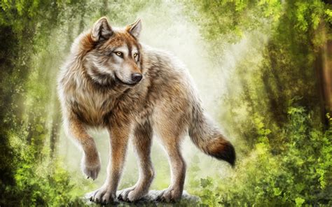 Gray Wolf Painting Wallpaper Wallpapers Hd Desktop And Mobile Backgrounds