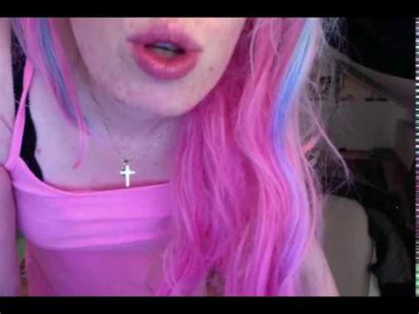 Asmr Kissing Sound Pink Hair Pink Lips Youtube