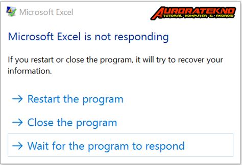 Penyebab laptop sering not responding; 9 Cara Mengatasi Excel Not Responding Terbukti Berhasil ...
