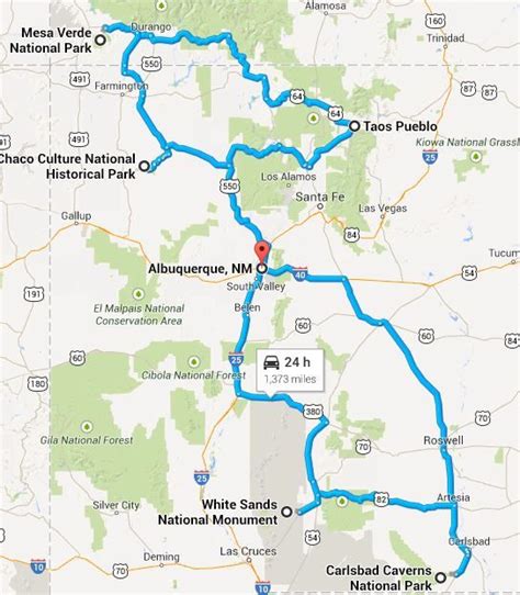 √ Map Of New Mexico National Parks And Monuments