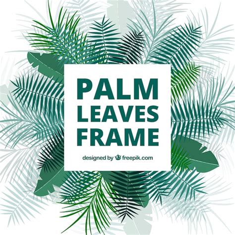 Free Vector Decorative Background Of Palm Leaves