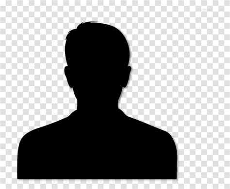 Male Head Silhouette Blue Person Human Fence Back Transparent Png