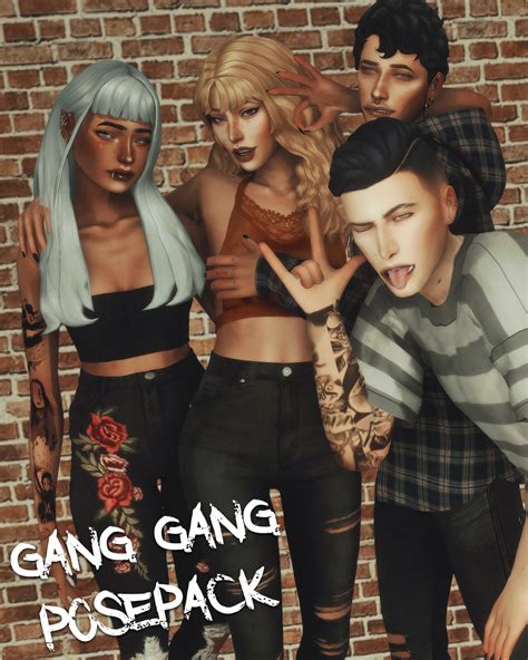 Mab Cc Finds Solstice Sims Gang Gang Posepack Collection