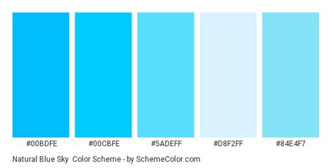 Sky Blue Color Chart