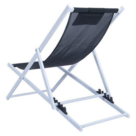 Folds down to a compact size and comes stored neatly in a drawstring bag. leisuremod sunset outdoor folding lounge beach chair with headrest in black - slc22bl