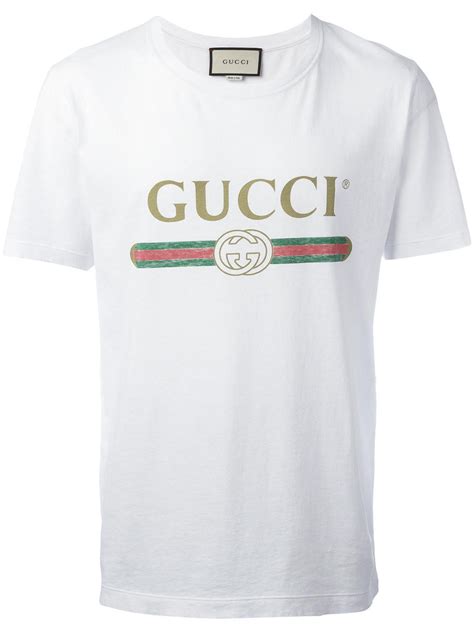Lyst Gucci Washed T Shirt With Print In Black For Men