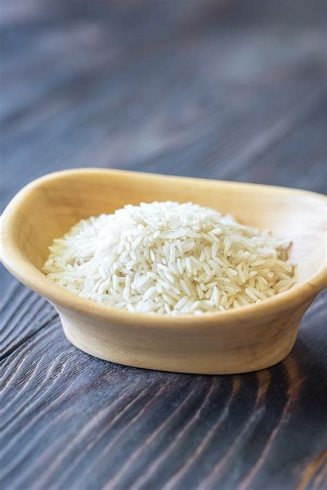 Bowl Of Uncooked Basmati Rice Stock Image Image Of Healthy Cereal