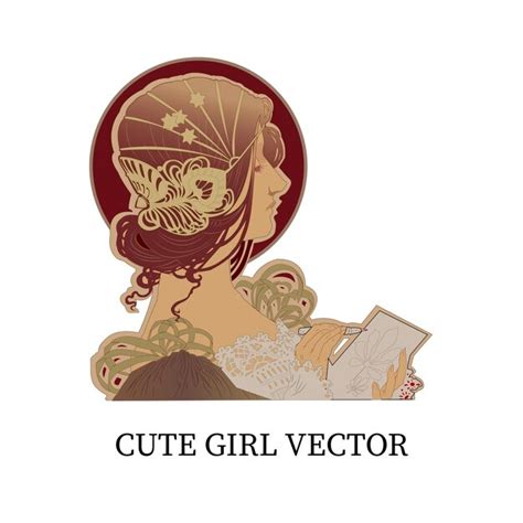 Premium Vector Cute Girl Vector Design