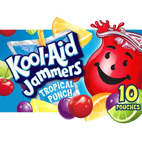 Kool Aid Jammers Tropical Punch Artificially Flavored Soft Drink 10 Ct