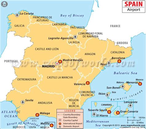 Map Of Airports In Spain Valley Zip Code Map