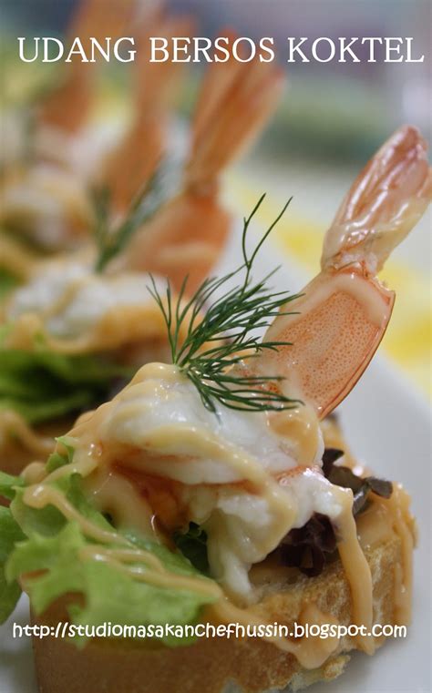 Koktel tayyor stakanga quyib, sovuq xolda ichiladi. Studio Masakan Chef Hussin: Udang Bersos Koktel