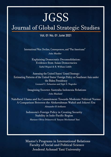 Journal Of Global Strategic Studies