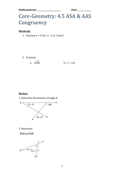 Learn congruence in triangles definition, properties, concepts, examples, videos, solutions, and interactive worksheets. 4.5 Proving Triangles Congruent by ASA and AAS