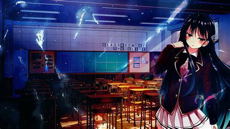 1366x768px Free Download Hd Wallpaper Anime Classroom Of The Elite Suzune Horikita