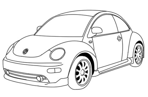 Vw Beetle Drawing Picture Drawing Skill