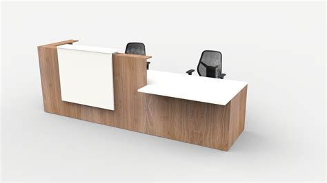 Straight Qube Reception Desk With Right Disabled Access