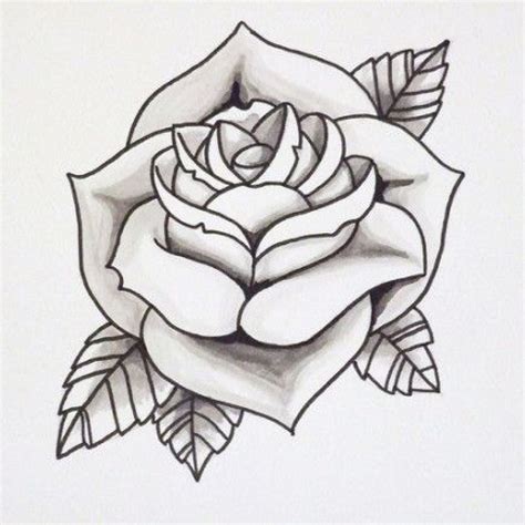 Traditional Rose Tattoo Drawing At Explore