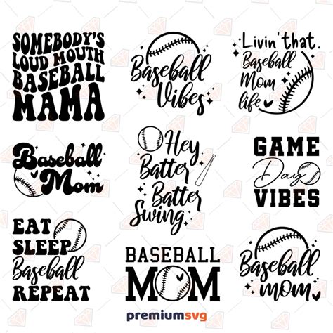 Baseball Mom Shirts Svg Cricut Files Premiumsvg