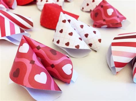 Valentines Day Origami Fortune Cookies