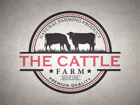 Business Logo Business Branding Cattle Cow Ox Emblem Logo Badge Eco