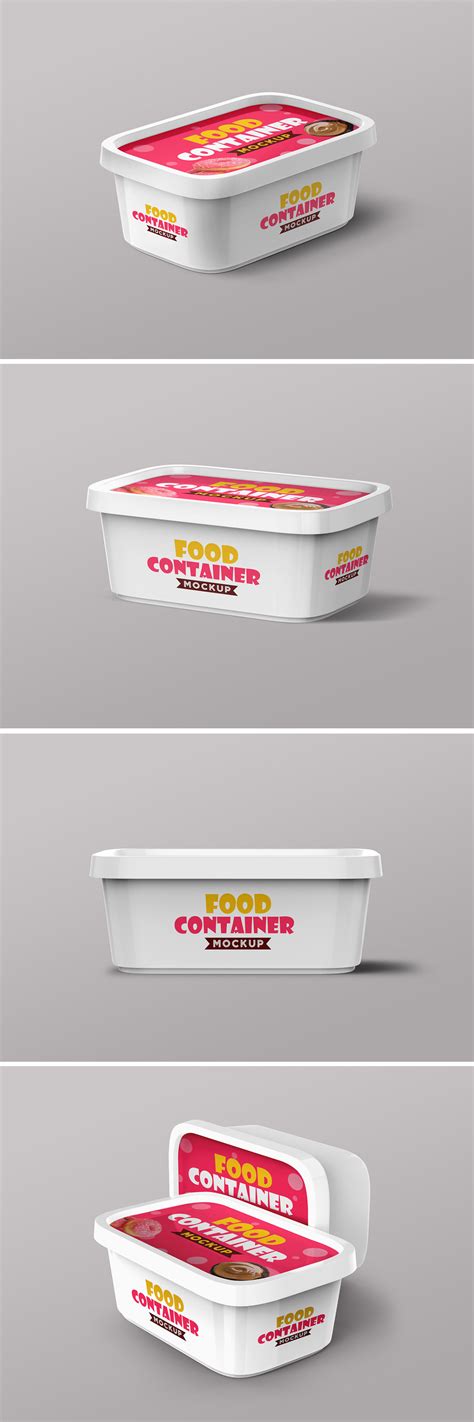 plastic food container mockups