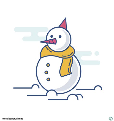 눈사람 일러스트 Ai 무료다운로드 Free Snowman Vector Urbanbrush