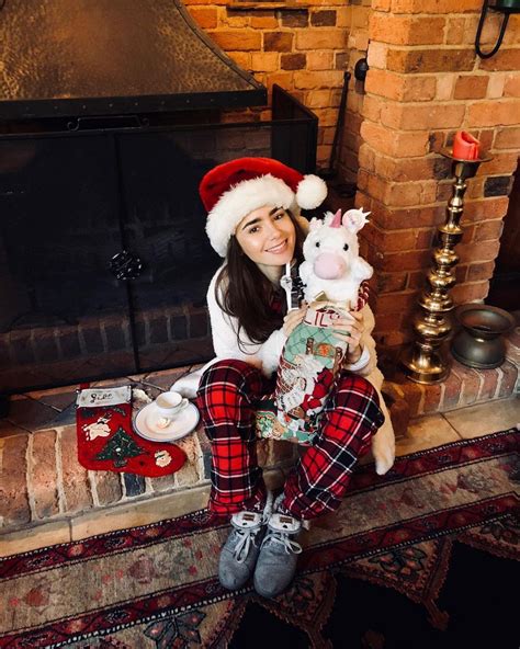 Lily Collins Christmas Instagram Pictures Hawtcelebs