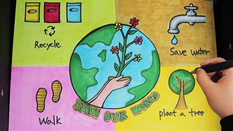 Environment Day Poster Ideas Save Earth Day Poster Drawing Youtube