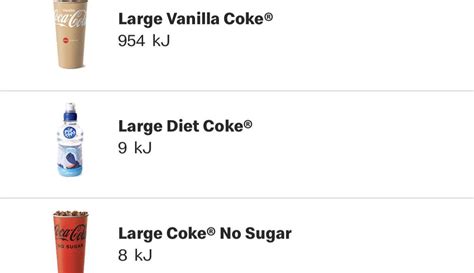 Love The New Large Diet Coke Drink On The Maccas App Really Impressed With Its Kj’s 🥰 R