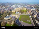 Aerial view showing University College, Durham Castle, Durham ...