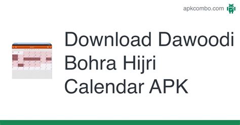 Dawoodi Bohra Hijri Calendar Apk Android App Free Download