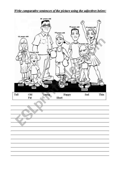 comparative worksheet comparative adjectives english lessons worksheets