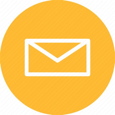 Circle Email Letter Mail Message Messages Yellow Icon Download