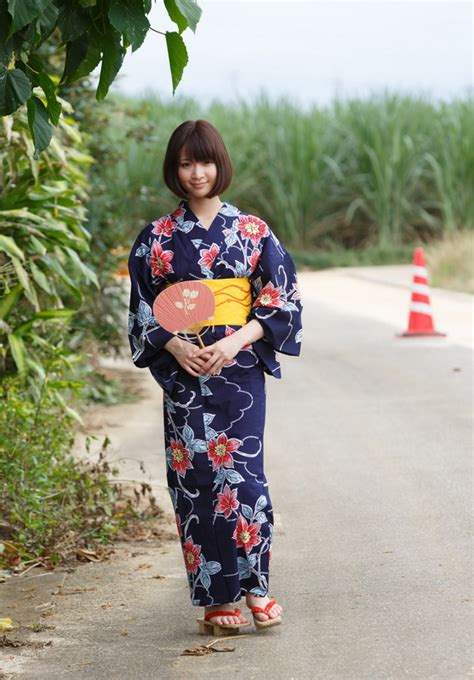 sweet and innocent japanese av idol mayu kamiya shows her amazing body wearing kimono
