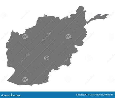 Afghanistan Silhouette Map Stock Vector Illustration Of State 230835367