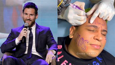 Des Influencers Se Tatuó Messi En La Frente Y Se Arrepintió