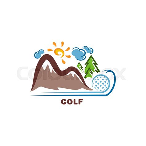 Template Golf Logo Funny Cartoon Colored Logo Stock Vector Colourbox