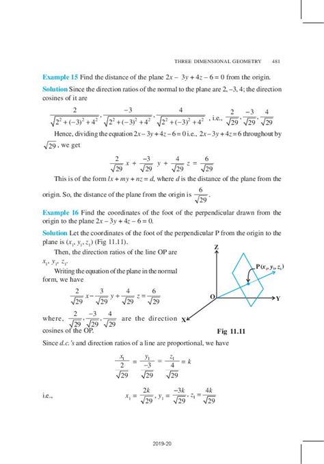 Ncert Book Class 12 Maths Chapter 11 Three Dimensional Geometry