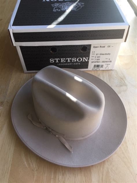 Stetson 6x Open Road Fur Felt Cowboy Hat Sfoprd 052661 7 58 Silver